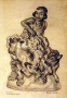 Navajo Shepherd Boy, Study for Cowan Pottery