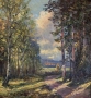 Sunlit-Forest-Near Mountain-Lake